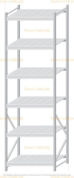 Стеллаж MS Pro Z 3000x900x800 (6 ярусов)