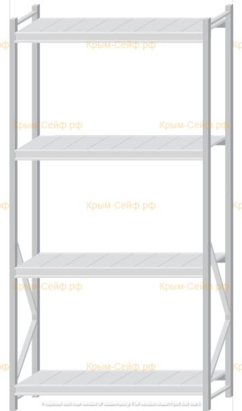 Стеллаж MS Pro Z 2500x1200x500 (4 яруса)