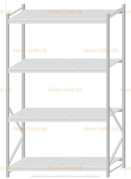 Стеллаж MS Pro Z 2500x1500x800 (4 яруса)