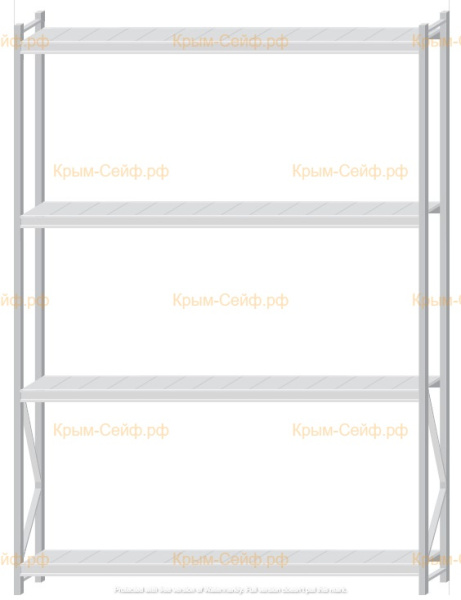Стеллаж MS Pro Z 3000x2100x400 (4 яруса)