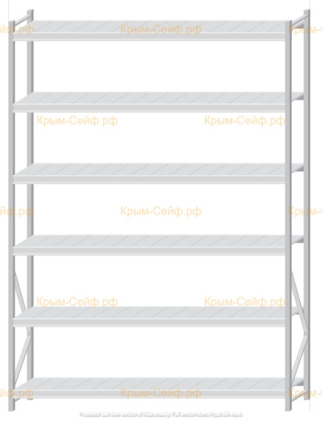 Стеллаж MS Pro Z 3000x2100x500 (6 ярусов)