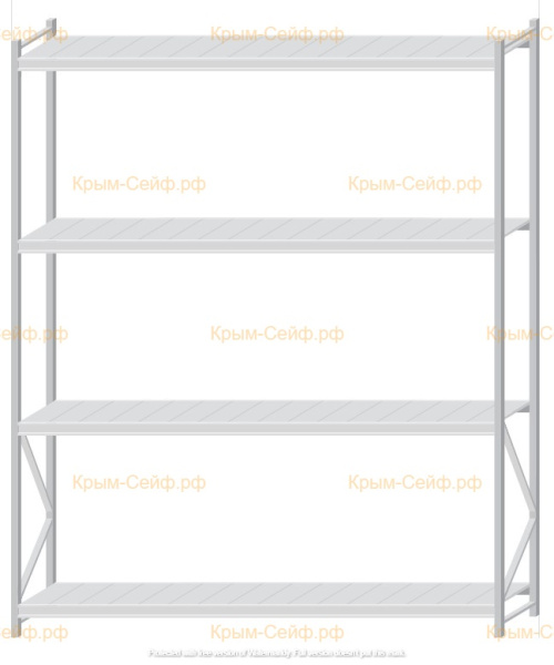 Стеллаж MS Pro Z 3000x2400x600 (4 яруса)
