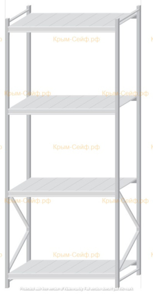 Стеллаж MS Pro Z 3000x1200x800 (4 яруса)