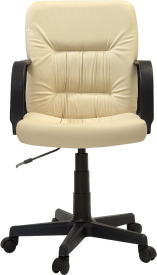 Чери А кресло (Кожа иск., DO, №122 (кремовый), пиастра, PL 600, PL, ролик ст.)