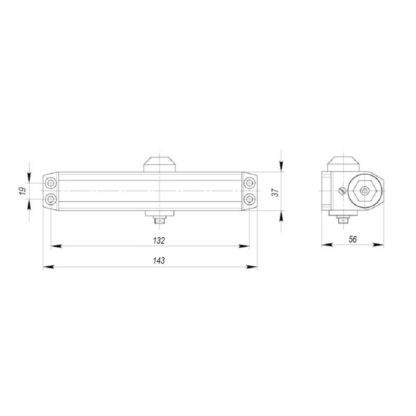 Доводчик Ajax (Аякс) дверной DCTR15-60 hold open WH белый