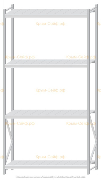 Стеллаж MS Pro Z 3000x1500x500 (4 яруса)
