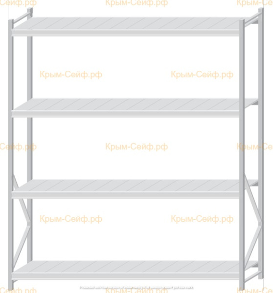 Стеллаж MS Pro Z 2500x2100x600 (4 яруса)