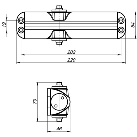 Доводчик Fuaro (Фуаро) дверной DC20-4 (DC-204) AL до 85 кг (алюминий)
