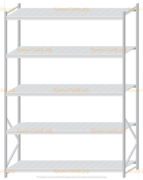 Стеллаж MS Pro Z 3000x2100x800 (5 ярусов)
