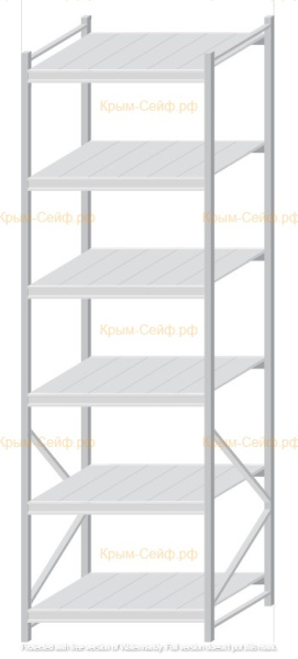 Стеллаж MS Pro Z 3000x900x1000 (6 ярусов)