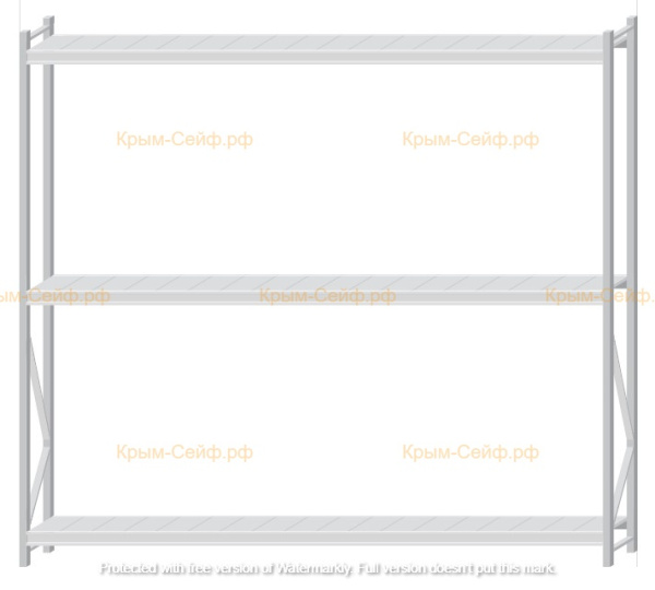 Стеллаж MS Pro Z 2500x2700x400 (3 яруса)