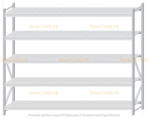 Стеллаж MS Pro Z 2000x2400x600 (5 ярусов)