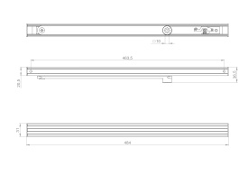 Тяга скользящая Fuaro (Фуаро) для доводчиков DCQ20-4 (40-80 кг) AL (алюминий)