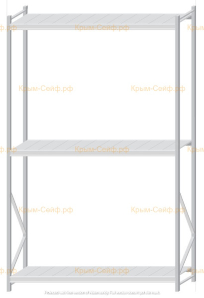 Стеллаж MS Pro Z 3000x1800x600 (3 яруса)