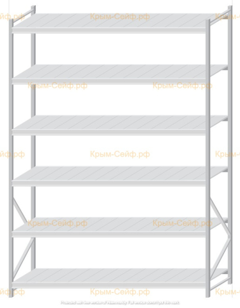 Стеллаж MS Pro Z 3000x2100x800 (6 ярусов)