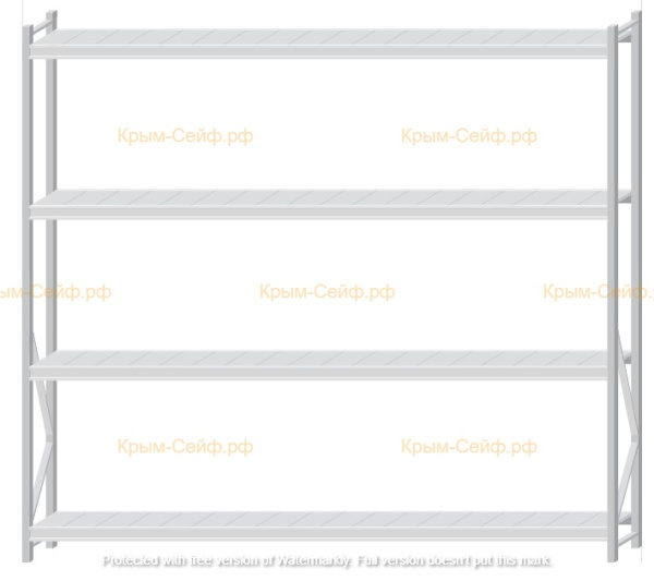 Стеллаж MS Pro Z 2500x2700x400 (4 яруса)