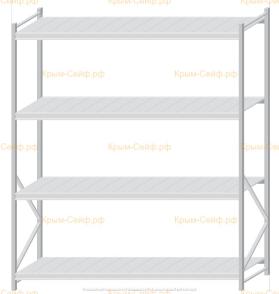 Стеллаж MS Pro Z 2500x2100x800 (4 яруса)